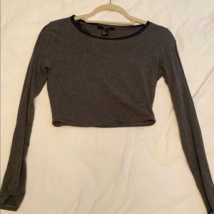 Forever21 grey crop top